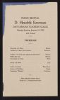D. Hendrik Ezerman piano recital program